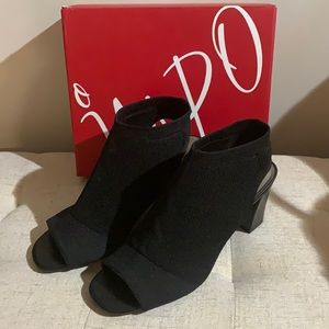 Black open toed shoe